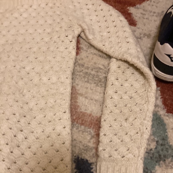 Cream sweater great shape only were a couple times. Smoke free home. - Picture 2 of 3